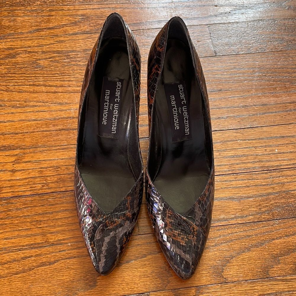 Vintage Stuart Weizmann for Martinique Snake Skin Heels